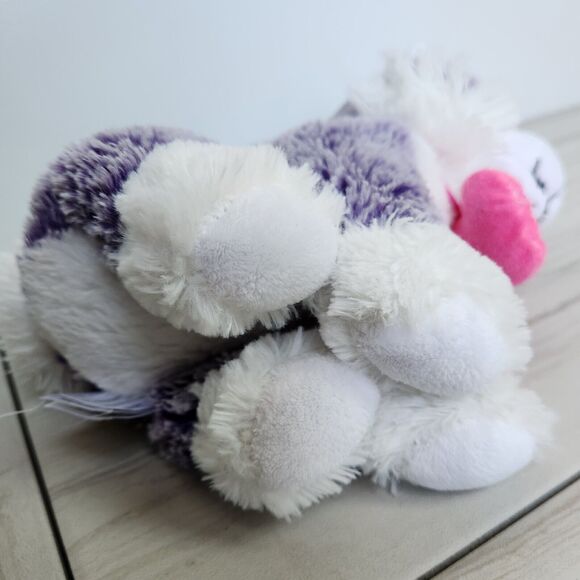 Fiesta Great Wolf Lodge Plush Purple & White Fuzzy Wolf Dog 9" - Picture 10 of 12